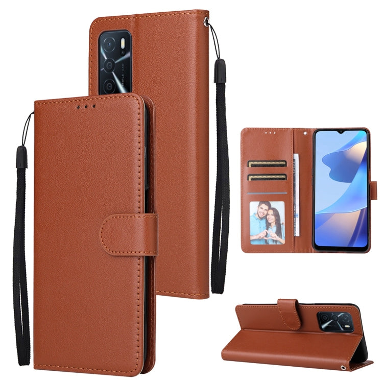 Custodia per telefono in pelle multifunzionale con 3 slot per schede, For OPPO A16, For Samsung Galaxy S22 5G, For Samsung Galaxy S22 Ultra 5G