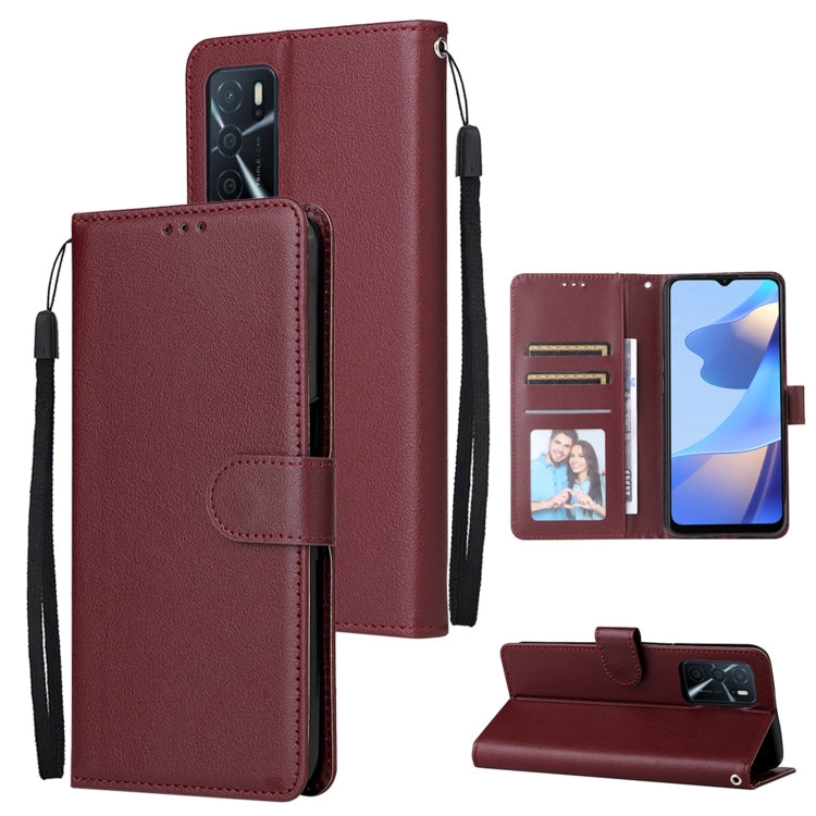 Custodia per telefono in pelle multifunzionale con 3 slot per schede, For OPPO A16, For Samsung Galaxy S22 5G, For Samsung Galaxy S22 Ultra 5G