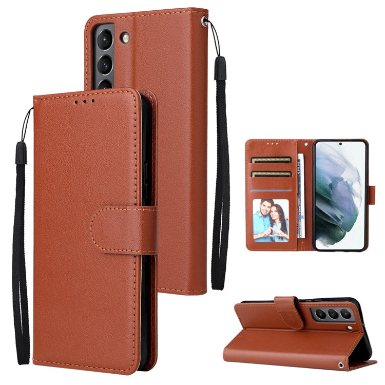 Custodia per telefono in pelle multifunzionale con 3 slot per schede, For OPPO A16, For Samsung Galaxy S22 5G, For Samsung Galaxy S22 Ultra 5G