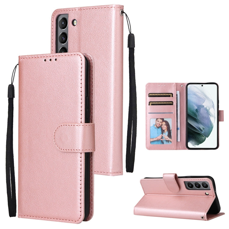 Custodia per telefono in pelle multifunzionale con 3 slot per schede, For OPPO A16, For Samsung Galaxy S22 5G, For Samsung Galaxy S22 Ultra 5G