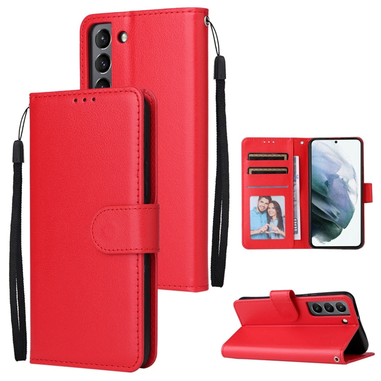 Custodia per telefono in pelle multifunzionale con 3 slot per schede, For OPPO A16, For Samsung Galaxy S22 5G, For Samsung Galaxy S22 Ultra 5G