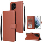 Custodia per telefono in pelle multifunzionale con 3 slot per schede, For OPPO A16, For Samsung Galaxy S22 5G, For Samsung Galaxy S22 Ultra 5G