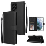 Custodia per telefono in pelle multifunzionale con 3 slot per schede, For OPPO A16, For Samsung Galaxy S22 5G, For Samsung Galaxy S22 Ultra 5G