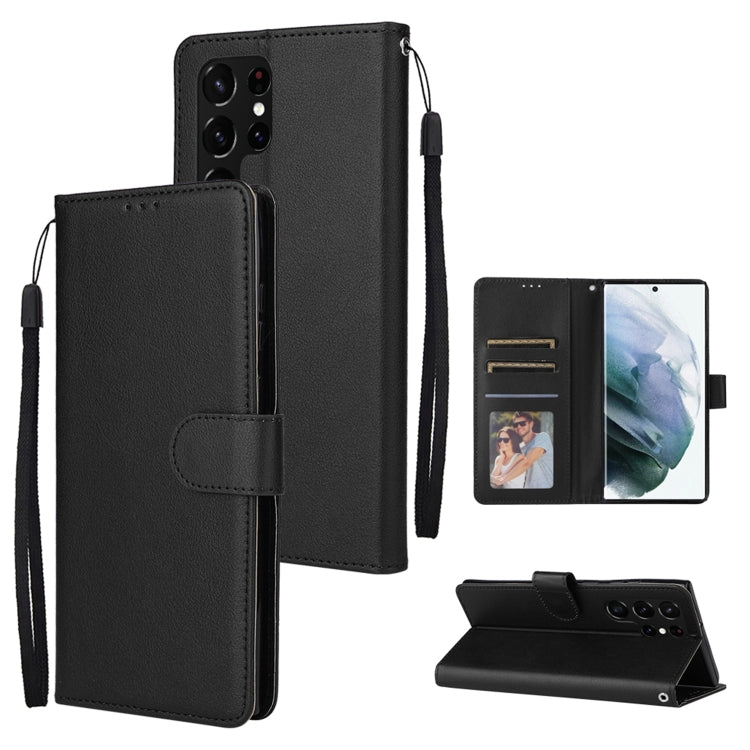Custodia per telefono in pelle multifunzionale con 3 slot per schede, For OPPO A16, For Samsung Galaxy S22 5G, For Samsung Galaxy S22 Ultra 5G