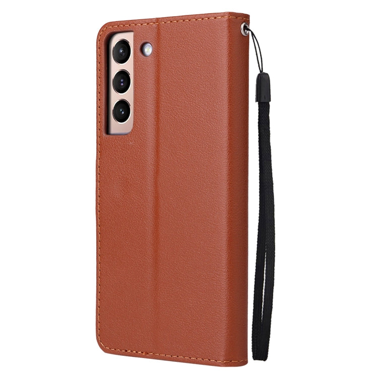 Custodia per telefono in pelle multifunzionale con 3 slot per schede, For Samsung Galaxy S22+ 5G