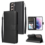 Custodia per telefono in pelle multifunzionale con 3 slot per schede, For Samsung Galaxy S22+ 5G