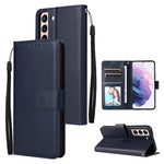 Custodia per telefono in pelle multifunzionale con 3 slot per schede, For Samsung Galaxy S22+ 5G
