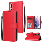 Custodia per telefono in pelle multifunzionale con 3 slot per schede, For Samsung Galaxy S22+ 5G