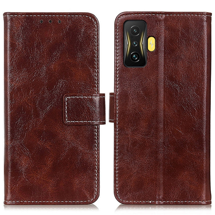 Cassa del telefono in pelle con texture retrò Crazy Horse, For OPPO Realme GT2 Pro, For Xiaomi Poco F4 GT 5G