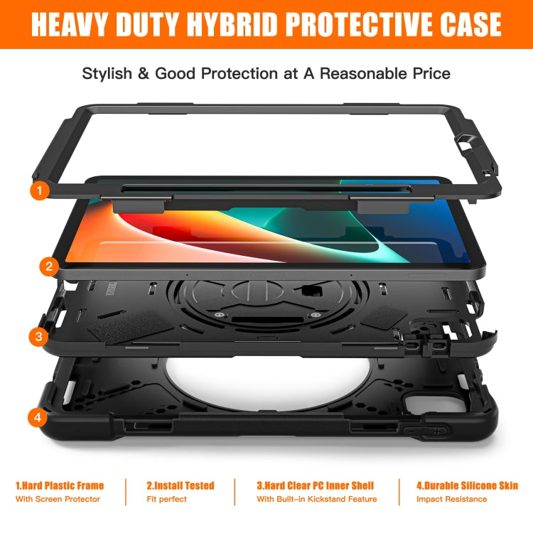 Silicone + custodia per tablet PC, For Xiaomi Pad 5 / Pad 5 Pro