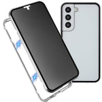 Custodia per telefono in vetro temperato bifacciale magnetico anti-sbirciatina, For Samsung Galaxy S21 5G, For Samsung Galaxy S21+ 5G, For Samsung Galaxy S21 Ultra 5G