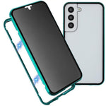 Custodia per telefono in vetro temperato bifacciale magnetico anti-sbirciatina, For Samsung Galaxy S21 5G, For Samsung Galaxy S21+ 5G, For Samsung Galaxy S21 Ultra 5G