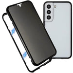 Custodia per telefono in vetro temperato bifacciale magnetico anti-sbirciatina, For Samsung Galaxy S21 5G, For Samsung Galaxy S21+ 5G, For Samsung Galaxy S21 Ultra 5G