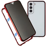 Custodia per telefono in vetro temperato bifacciale magnetico anti-sbirciatina, For Samsung Galaxy S21 5G, For Samsung Galaxy S21+ 5G, For Samsung Galaxy S21 Ultra 5G