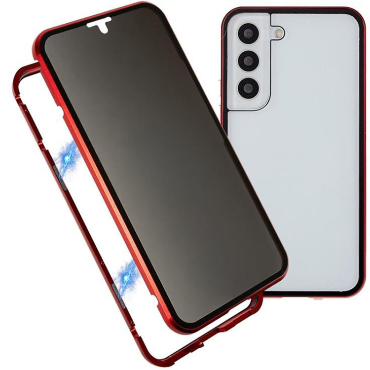 Custodia per telefono in vetro temperato bifacciale magnetico anti-sbirciatina, For Samsung Galaxy S21 5G, For Samsung Galaxy S21+ 5G, For Samsung Galaxy S21 Ultra 5G