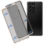 Custodia per telefono in vetro temperato bifacciale magnetico anti-sbirciatina, For Samsung Galaxy S21 5G, For Samsung Galaxy S21+ 5G, For Samsung Galaxy S21 Ultra 5G