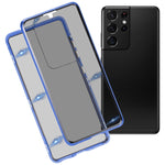 Custodia per telefono in vetro temperato bifacciale magnetico anti-sbirciatina, For Samsung Galaxy S21 5G, For Samsung Galaxy S21+ 5G, For Samsung Galaxy S21 Ultra 5G