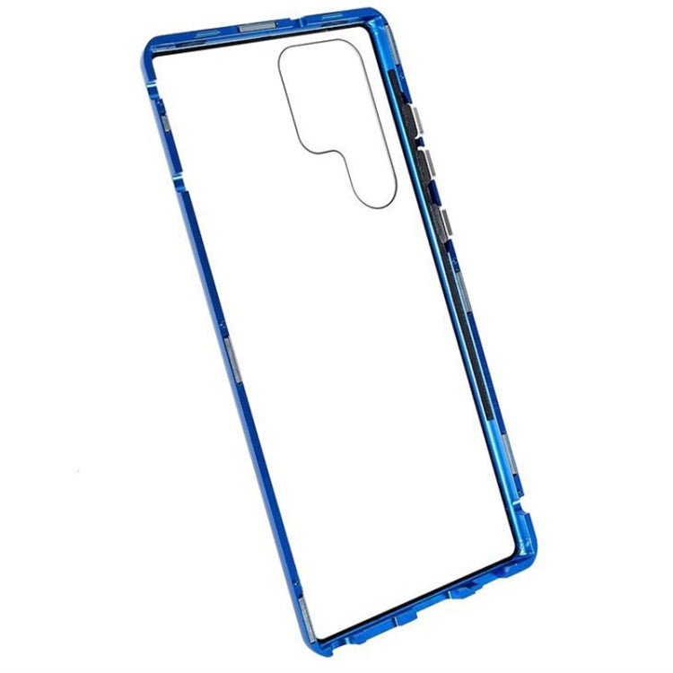 Custodia per telefono in vetro temperato bifacciale magnetico anti-sbirciatina, For Samsung Galaxy S22 Ultra 5G