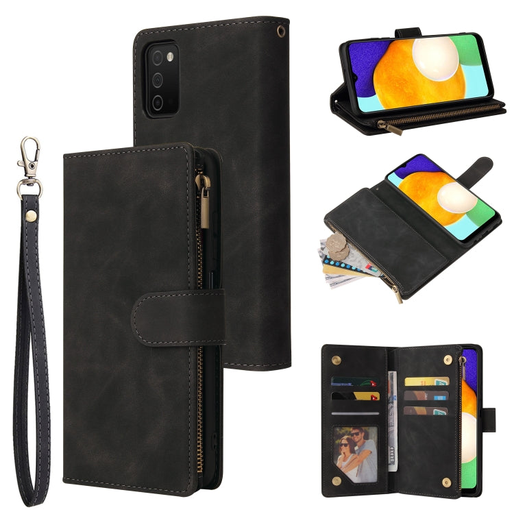 Custodia per cellulare multifunzionale in pelle con portafoglio con cerniera smerigliata, For Samsung Galaxy S22+ 5G, For Samsung Galaxy A03s 166.5mm, For Samsung Galaxy A13 5G, For Samsung Galaxy A33 5G
