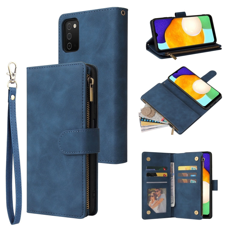Custodia per cellulare multifunzionale in pelle con portafoglio con cerniera smerigliata, For Samsung Galaxy S22+ 5G, For Samsung Galaxy A03s 166.5mm, For Samsung Galaxy A13 5G, For Samsung Galaxy A33 5G