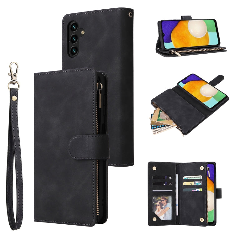 Custodia per cellulare multifunzionale in pelle con portafoglio con cerniera smerigliata, For Samsung Galaxy S22+ 5G, For Samsung Galaxy A03s 166.5mm, For Samsung Galaxy A13 5G, For Samsung Galaxy A33 5G