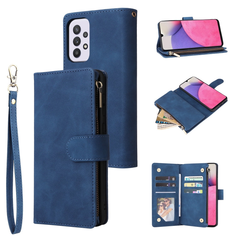 Custodia per cellulare multifunzionale in pelle con portafoglio con cerniera smerigliata, For Samsung Galaxy S22+ 5G, For Samsung Galaxy A03s 166.5mm, For Samsung Galaxy A13 5G, For Samsung Galaxy A33 5G