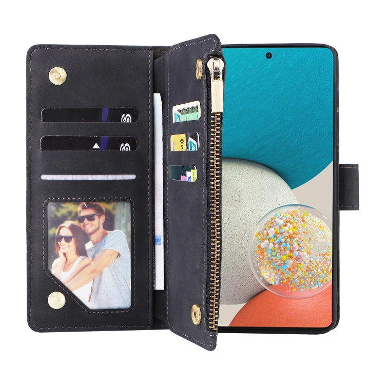 Custodia per cellulare multifunzionale in pelle con portafoglio con cerniera smerigliata, For Samsung Galaxy A53 5G, For Xiaomi Redmi Note 11 Pro China, For Xiaomi Redmi Note 11 China