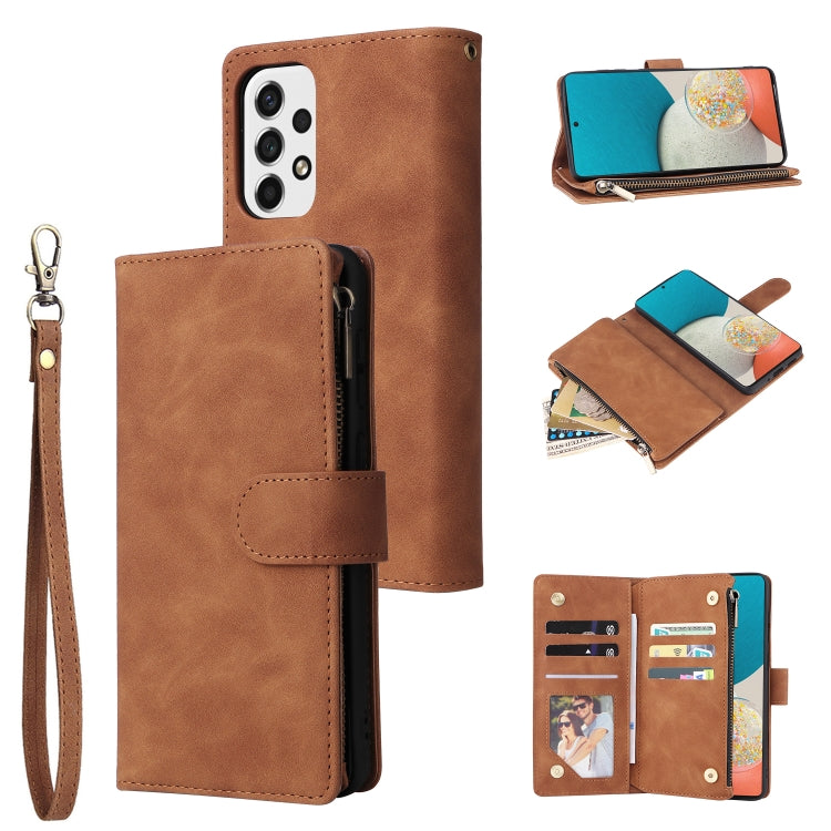 Custodia per cellulare multifunzionale in pelle con portafoglio con cerniera smerigliata, For Samsung Galaxy A53 5G, For Xiaomi Redmi Note 11 Pro China, For Xiaomi Redmi Note 11 China
