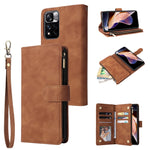 Custodia per cellulare multifunzionale in pelle con portafoglio con cerniera smerigliata, For Samsung Galaxy A53 5G, For Xiaomi Redmi Note 11 Pro China, For Xiaomi Redmi Note 11 China