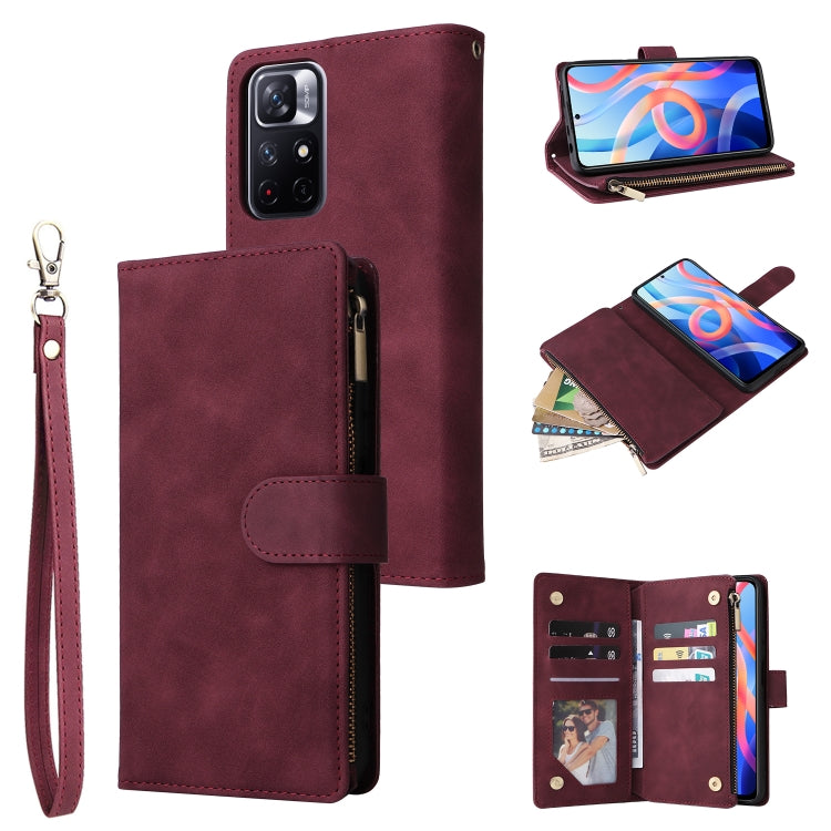 Custodia per cellulare multifunzionale in pelle con portafoglio con cerniera smerigliata, For Samsung Galaxy A53 5G, For Xiaomi Redmi Note 11 Pro China, For Xiaomi Redmi Note 11 China