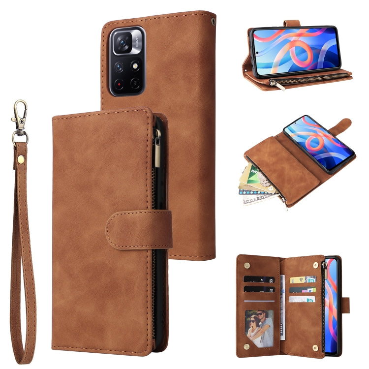 Custodia per cellulare multifunzionale in pelle con portafoglio con cerniera smerigliata, For Samsung Galaxy A53 5G, For Xiaomi Redmi Note 11 Pro China, For Xiaomi Redmi Note 11 China