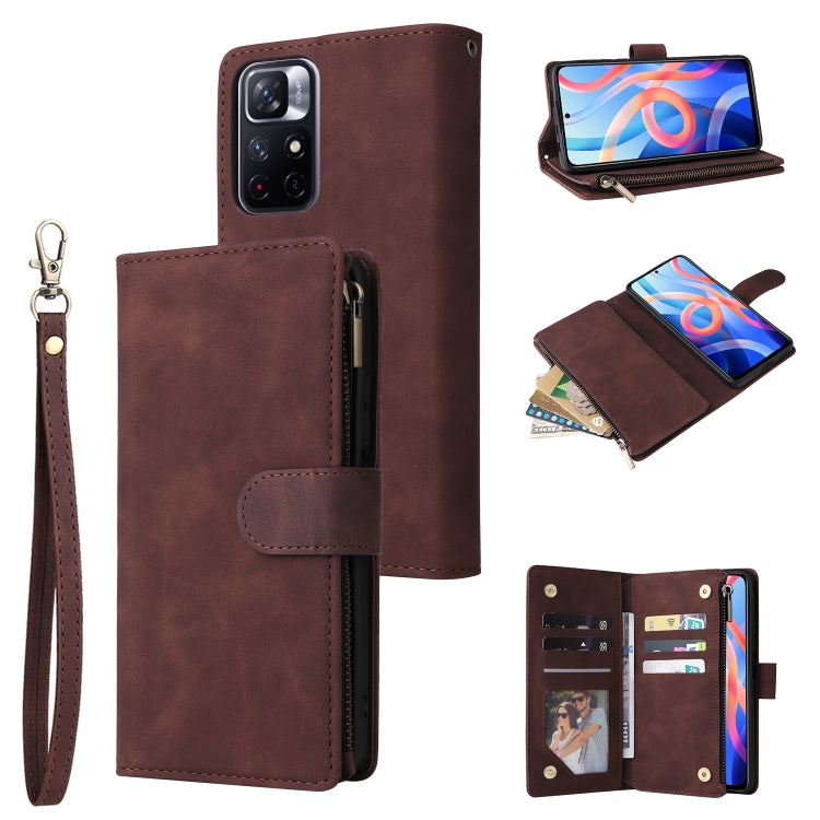 Custodia per cellulare multifunzionale in pelle con portafoglio con cerniera smerigliata, For Samsung Galaxy A53 5G, For Xiaomi Redmi Note 11 Pro China, For Xiaomi Redmi Note 11 China