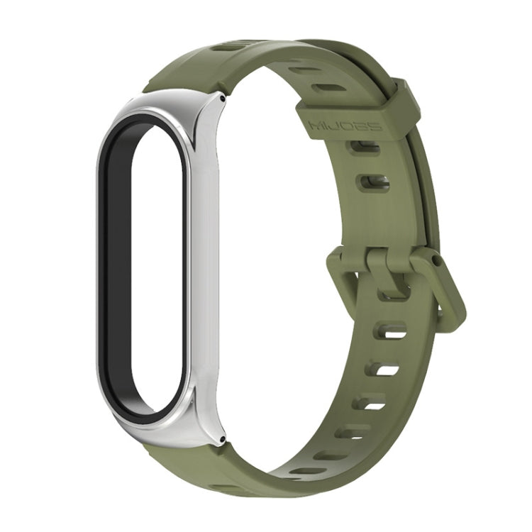 Per Xiaomi Mi Band 6/5/4/3 Mijobs cinturino in silicone con foro piatto, CS Case, GT Case, Plus Case, TF Case