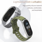 Per Xiaomi Mi Band 6/5/4/3 Mijobs cinturino in silicone con foro piatto, CS Case, GT Case, Plus Case, TF Case