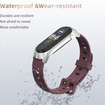 Per Xiaomi Mi Band 6/5/4/3 Mijobs cinturino in silicone con foro piatto, CS Case, GT Case, Plus Case, TF Case