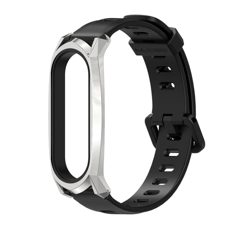 Per Xiaomi Mi Band 6/5/4/3 Mijobs cinturino in silicone con foro piatto, CS Case, GT Case, Plus Case, TF Case