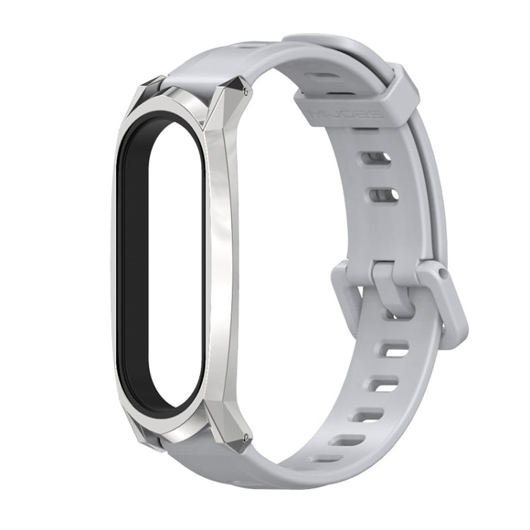 Per Xiaomi Mi Band 6/5/4/3 Mijobs cinturino in silicone con foro piatto, CS Case, GT Case, Plus Case, TF Case