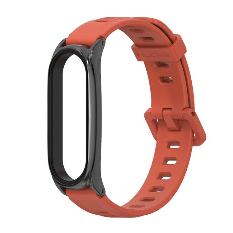 Per Xiaomi Mi Band 6/5/4/3 Mijobs cinturino in silicone con foro piatto, CS Case, GT Case, Plus Case, TF Case