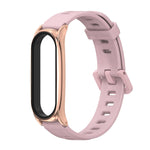Per Xiaomi Mi Band 6/5/4/3 Mijobs cinturino in silicone con foro piatto, CS Case, GT Case, Plus Case, TF Case
