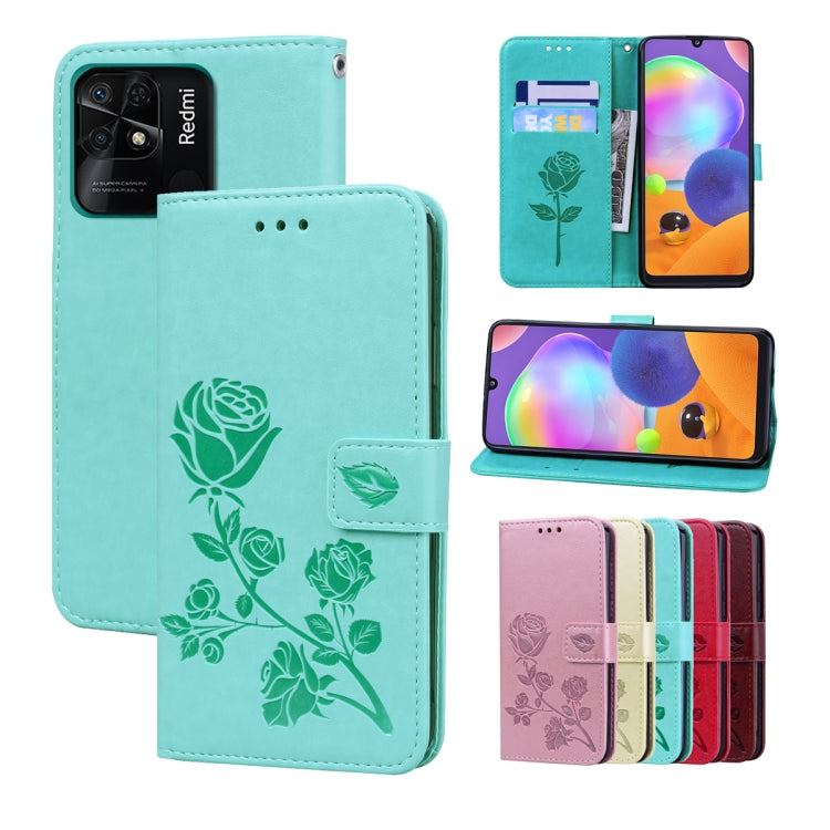Custodia per telefono in pelle goffrata rosa, For Xiaomi Redmi 10C, For Huawei nova 8i, For Huawei nova 9, For Honor X8