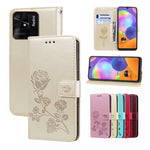 Custodia per telefono in pelle goffrata rosa, For Xiaomi Redmi 10C, For Huawei nova 8i, For Huawei nova 9, For Honor X8