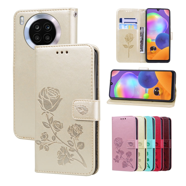 Custodia per telefono in pelle goffrata rosa, For Xiaomi Redmi 10C, For Huawei nova 8i, For Huawei nova 9, For Honor X8