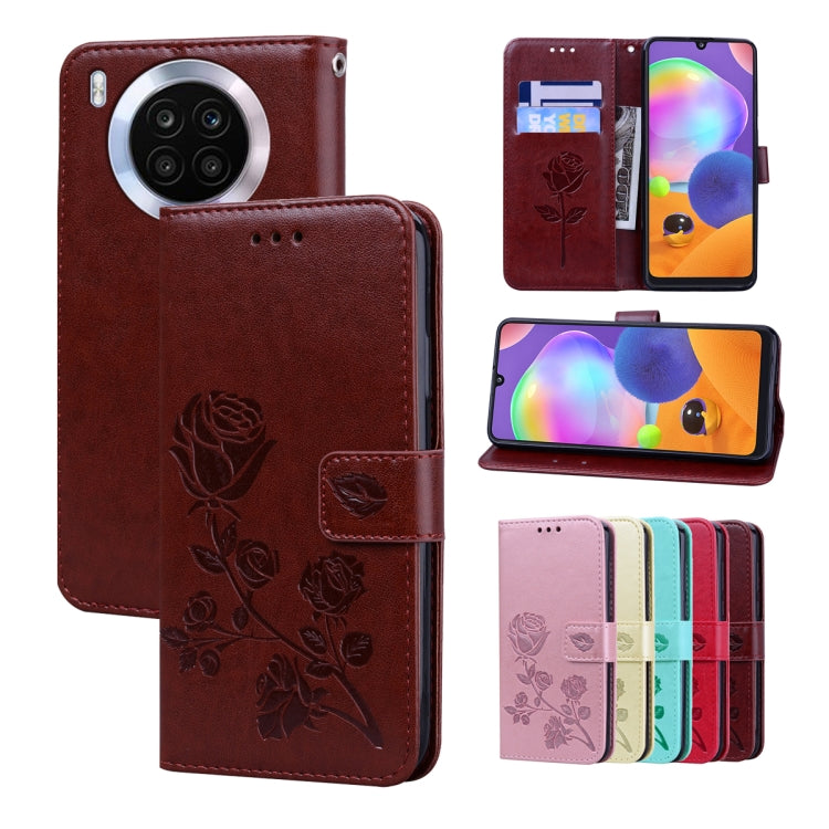 Custodia per telefono in pelle goffrata rosa, For Xiaomi Redmi 10C, For Huawei nova 8i, For Huawei nova 9, For Honor X8