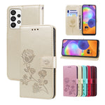 Custodia per telefono in pelle goffrata rosa, For Samsung Galaxy A13 4G, For Samsung Galaxy A23
