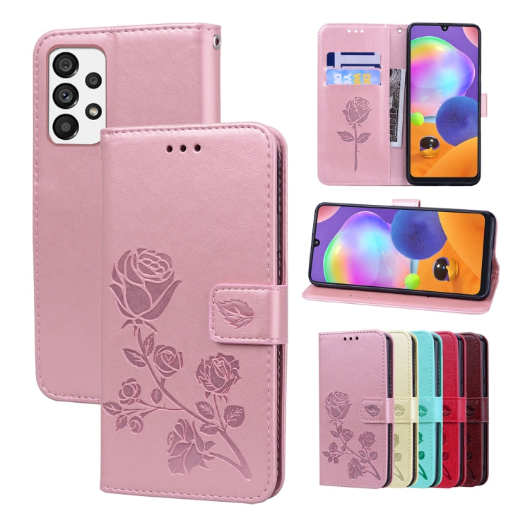 Custodia per telefono in pelle goffrata rosa, For Samsung Galaxy A13 4G, For Samsung Galaxy A23
