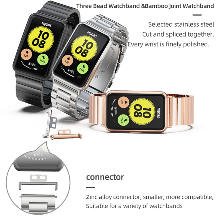 Cinturino per orologio in acciaio inossidabile con fibbia Milano Mijobs, For Huawei Watch Fit