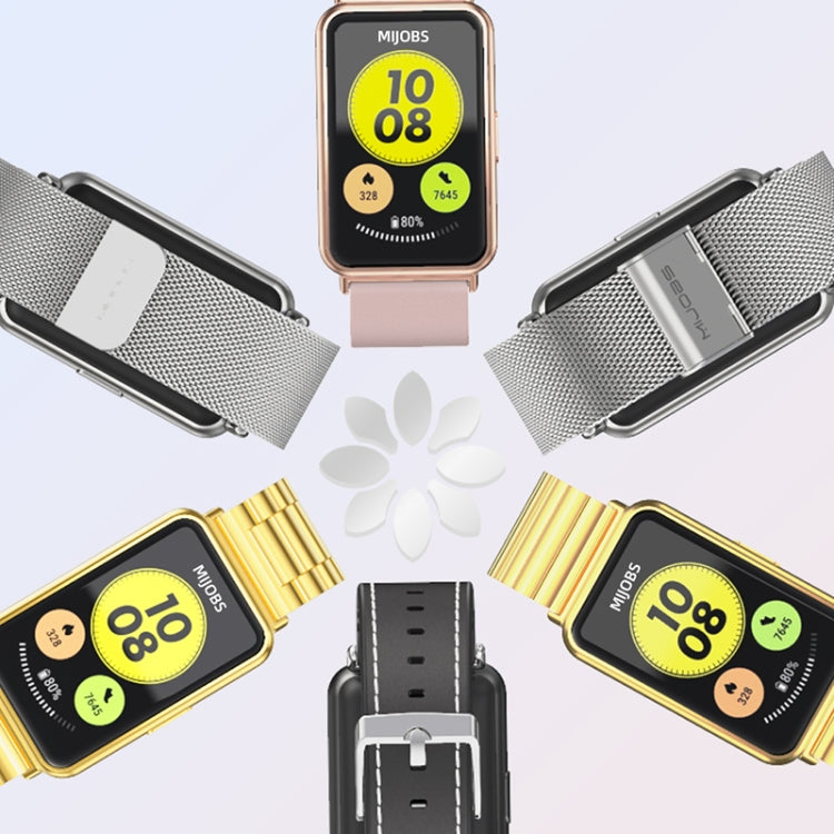 Cinturino per orologio in acciaio inossidabile con fibbia Milano Mijobs, For Huawei Watch Fit