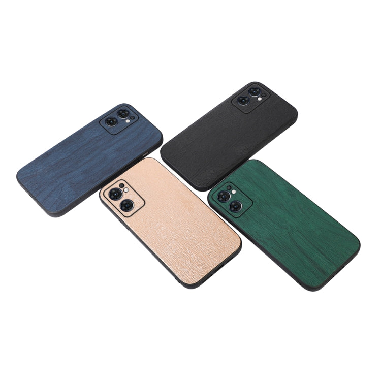 Custodia per telefono in PU con struttura in legno, For OPPO Reno7 5G International Version / Find X5 Lite, For OPPO Reno7 5G Chinese Version, For OPPO Reno7 Pro, For Sony Xperia 1 IV, For Samsung Galaxy M33 5G