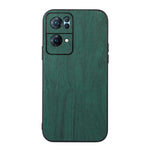 Custodia per telefono in PU con struttura in legno, For OPPO Reno7 5G International Version / Find X5 Lite, For OPPO Reno7 5G Chinese Version, For OPPO Reno7 Pro, For Sony Xperia 1 IV, For Samsung Galaxy M33 5G
