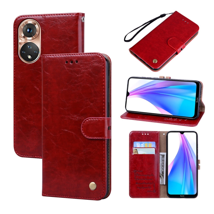 Custodia per telefono in pelle con texture in cera d'olio, For Xiaomi Redmi 10C, For Huawei nova 8i, For Huawei nova 9, For Honor X8 / X30i, For Samsung Galaxy A13 4G, For Samsung Galaxy A23 / M23 / F23